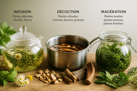 Différence Infusion Décoction Macération Expliquée