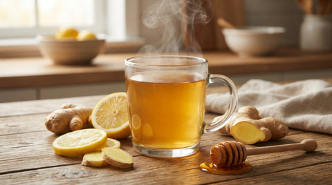 Recette d'infusion gingembre citron et miel contre le rhume