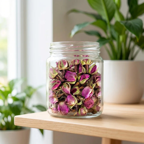 ROSE de DAMAS bouton BIO